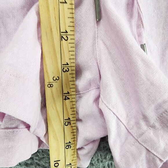 Gap Shorts Womens XXL Pink Linen Blend High Rise Drawstring *GUC* - Picture 4 of 11